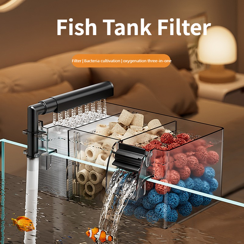 Aquarium Fish Waste Collector - Small Hang-on Aquarium Filter Box Quiet