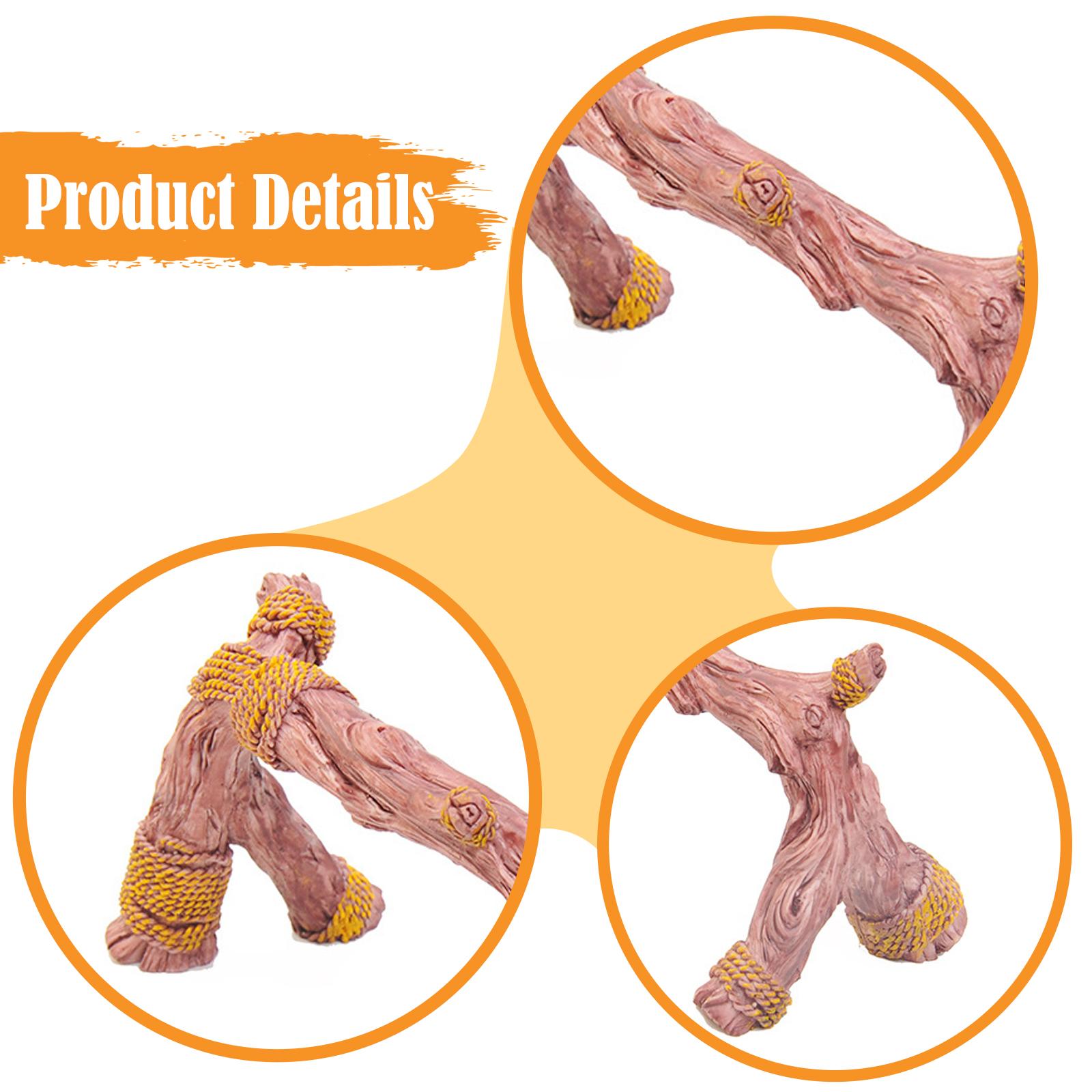 Aquarium Fish Hide - Snake Climbing Branch Durable Resin Wood