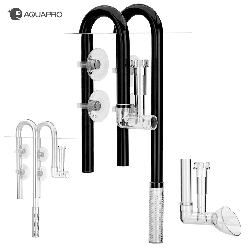 Aquarium Fish Waste Collector - AQUAPRO Plastic Inflow Outflow Inlet Outlet