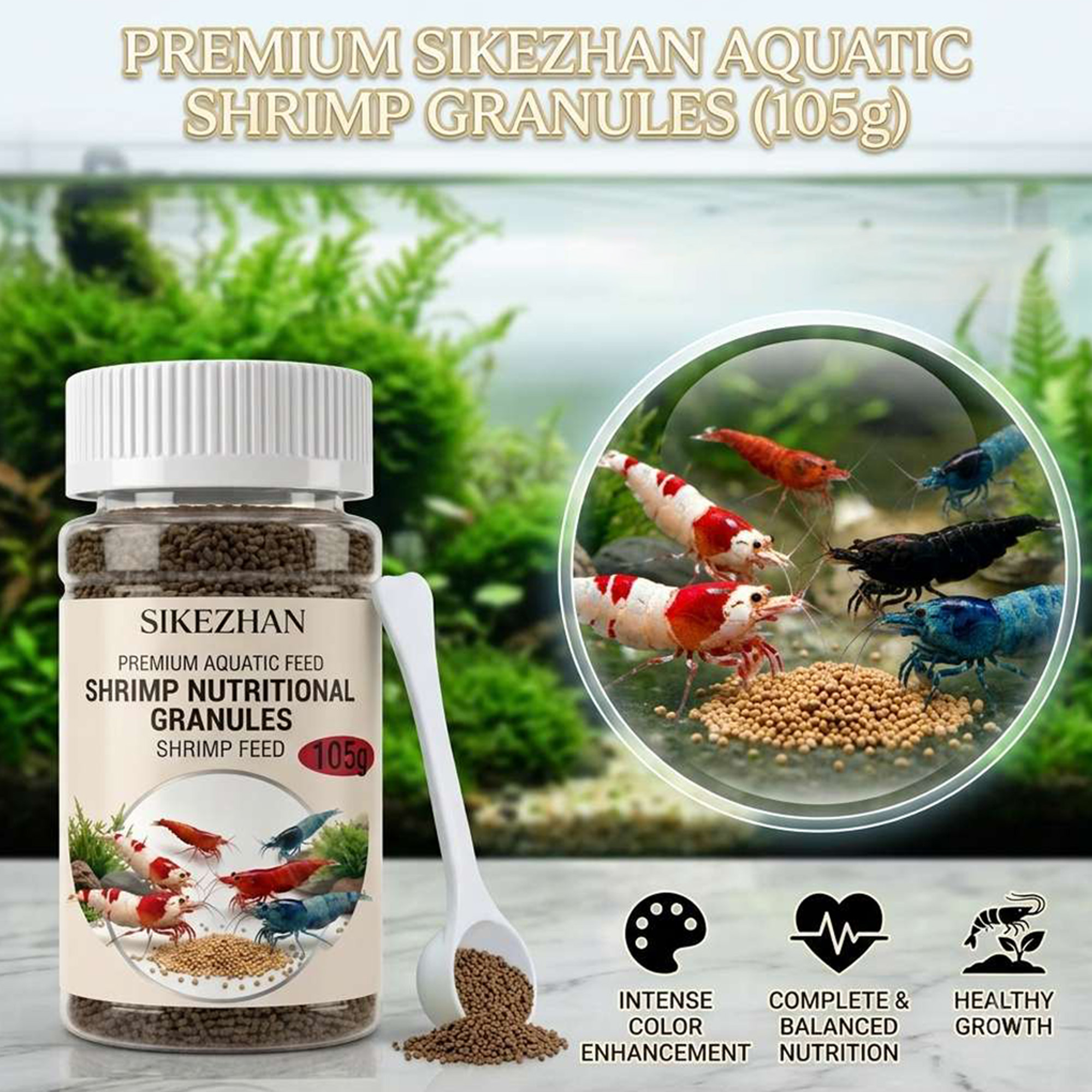Aquarium Fish Eggs - Aquarium Shrimp Food Color Enhancing Sinking