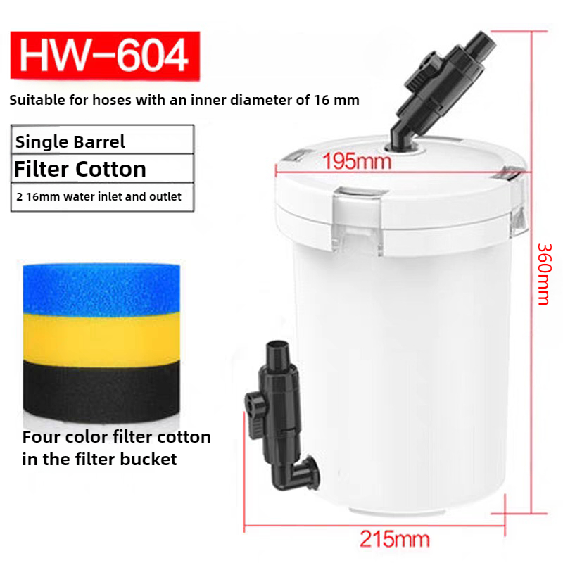 Aquarium Fish Waste Collector - HW-604 Aquarium Filter Bucket Fish Tank