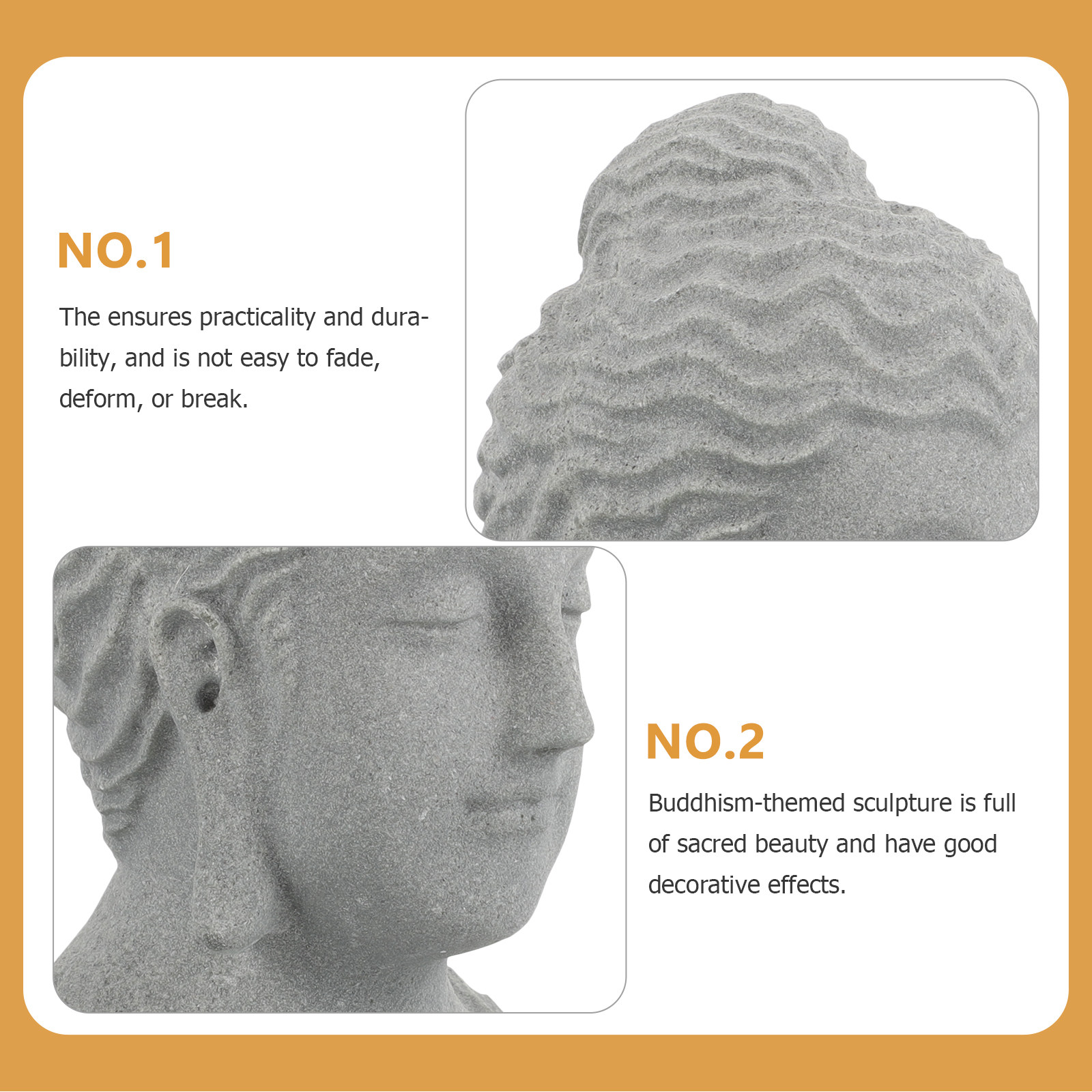 Fish Aquarium Home - Meditating Buddha Head Statue for Fish