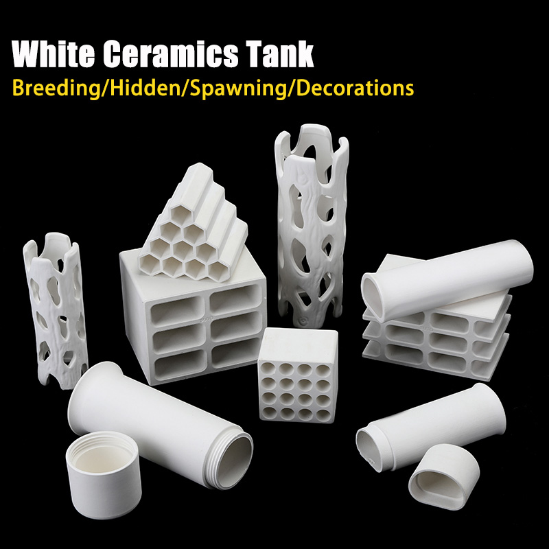 Aquarium Fish Hide - White Ceramics Tank Aquarium Fish Tank