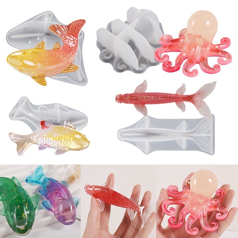 Fish Aquarium Home - 3D Koi Fish Shaped Epoxy Resin