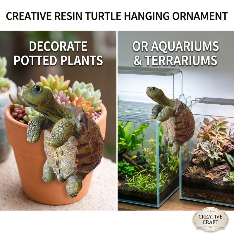 Aquarium Fish In Pond - Fishing Turtle Hanging Turtle Figurine for