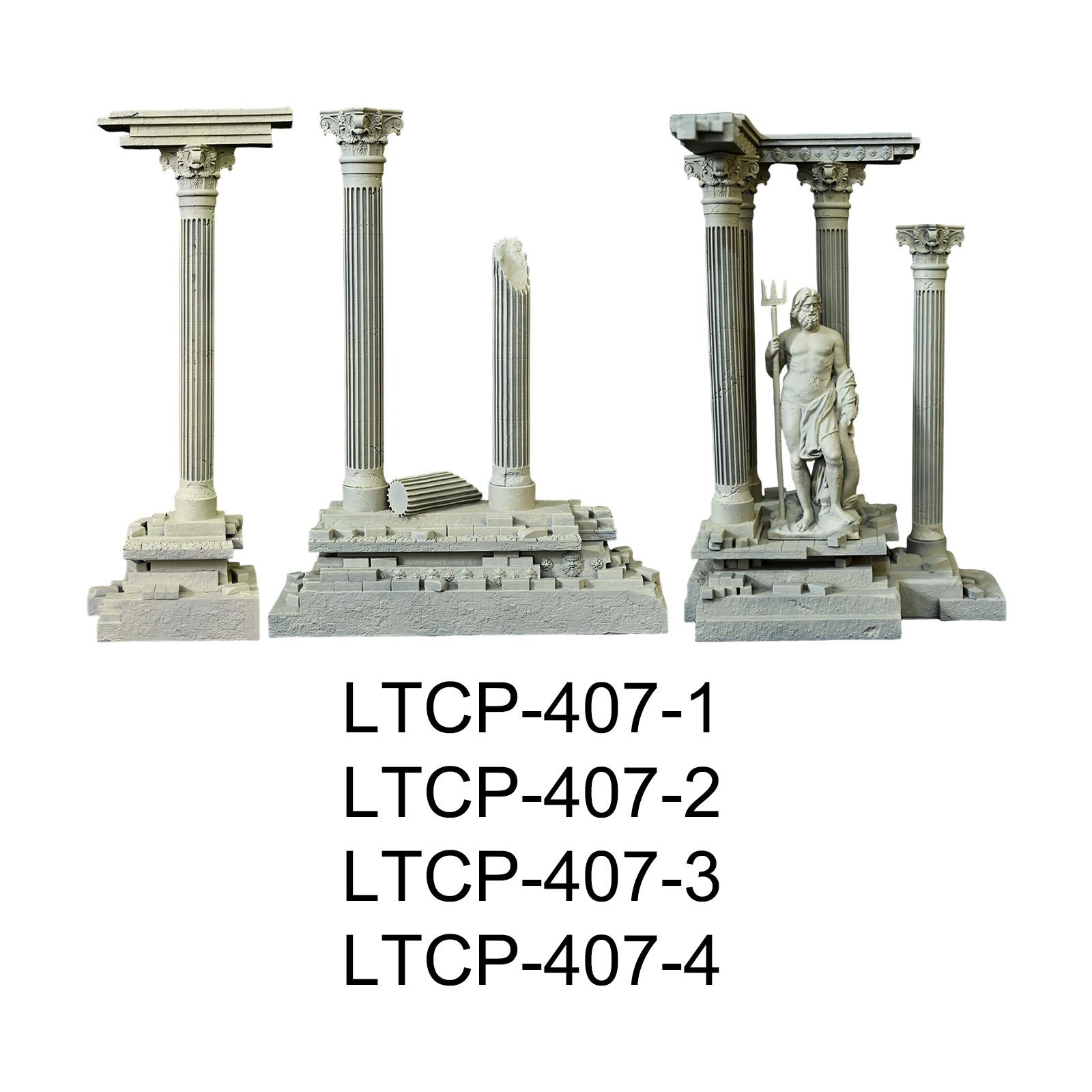 Aquarium Fish Cichlid - Roman Column Decoration Resin Fish Tank