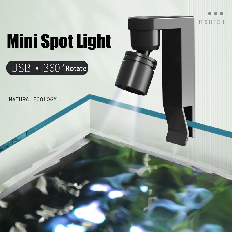 Aquarium Fish Colorful - USB Clamp Light Waterproof White/Yellow Color