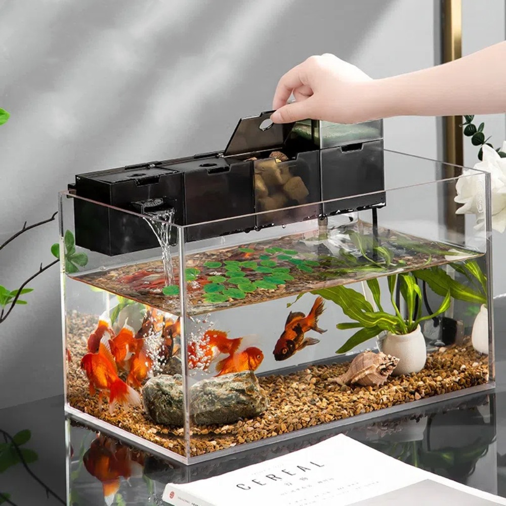 Aquarium Fish Waste Collector - Three-in-one External Aquarium Filter Plastic Silent