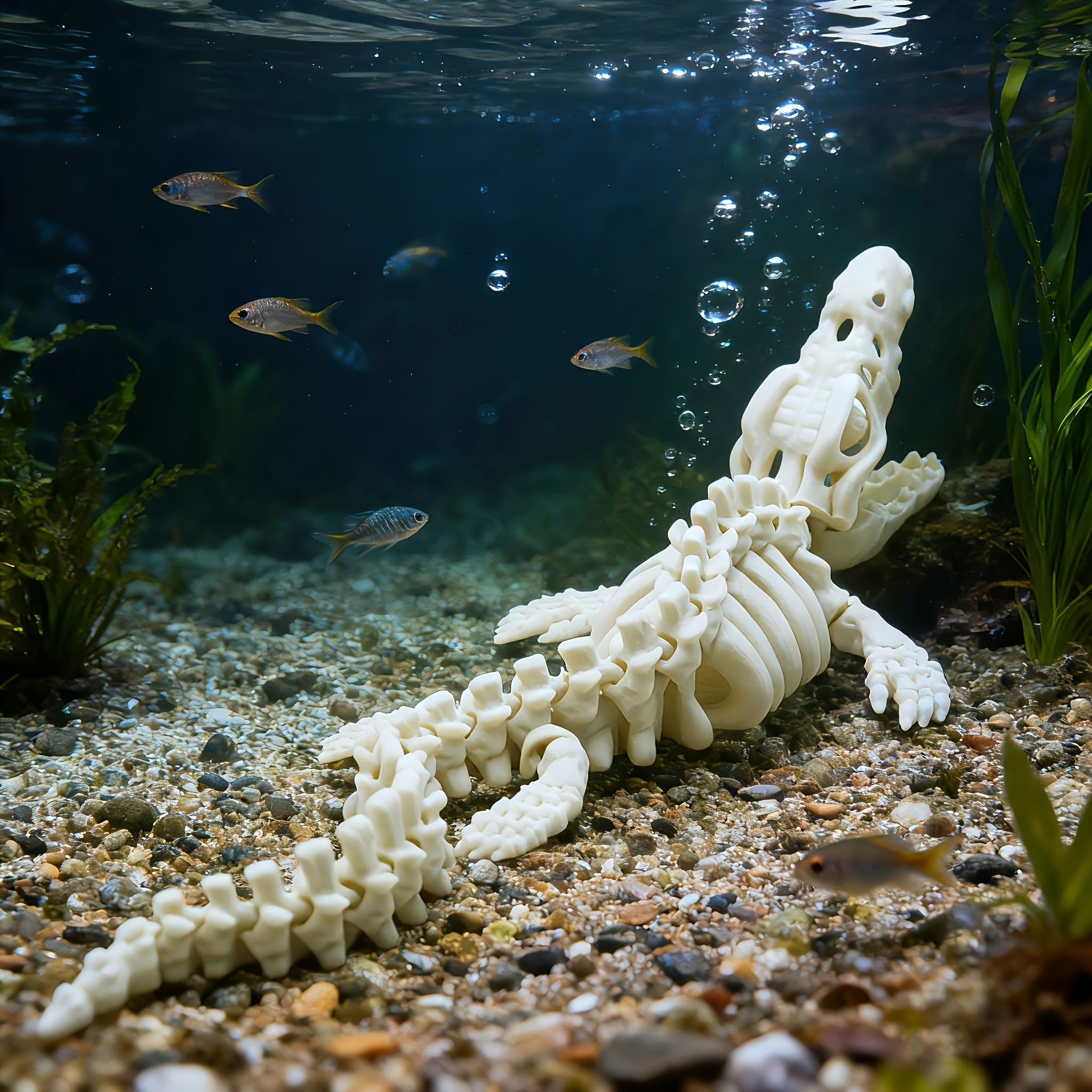 Aquarium Fish Diseases - 1pc Realistic Mosasaur Skeleton Replica Aquarium