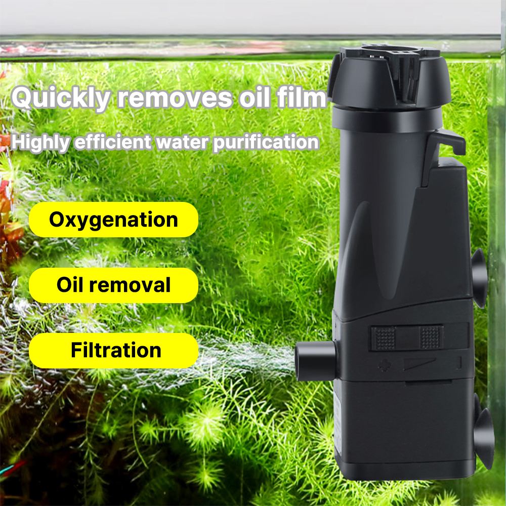Aquarium Fish Waste Collector - New Aquarium Surface Oil Skimmer Filter