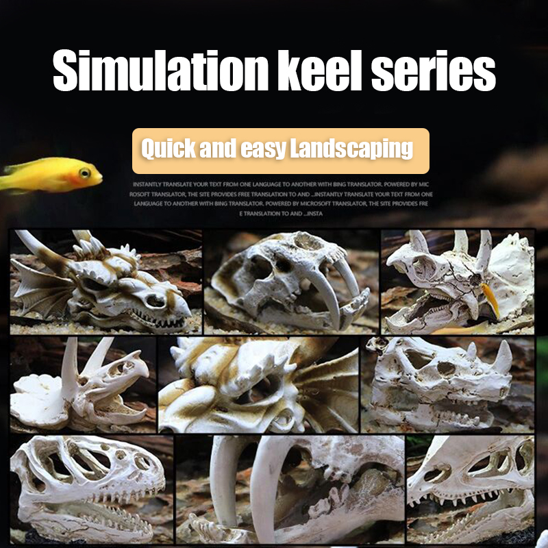 Aquarium Fish Popular - Aquarium Fish Tank Dinosaur Head Skull