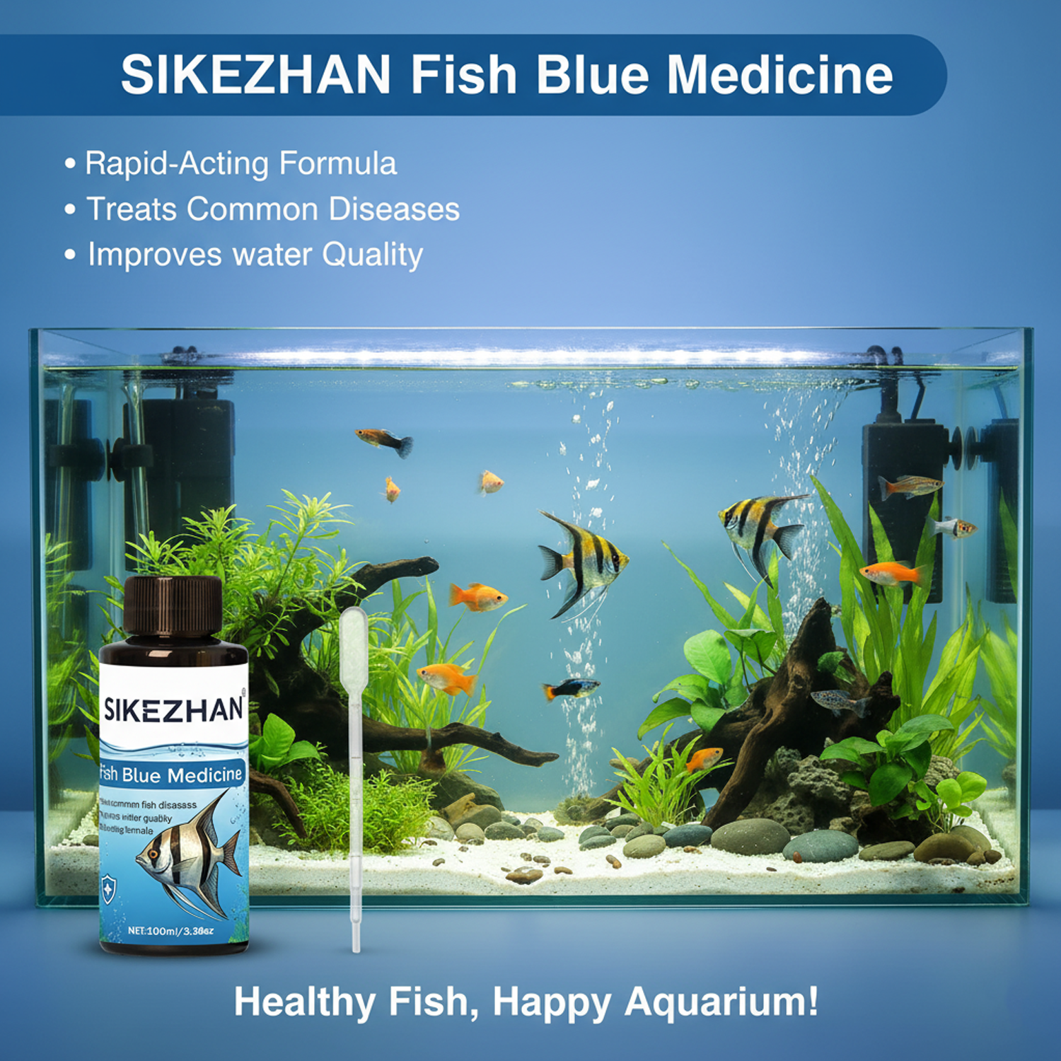 Large 500ml Methylene Blue Fis - Aquarium Fish Big ulasan dan harga