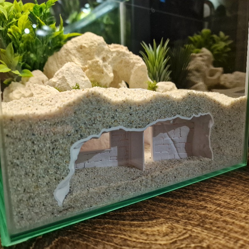 3D Printed Secret House Fish T - Aquarium Fish Cichlid ulasan dan harga