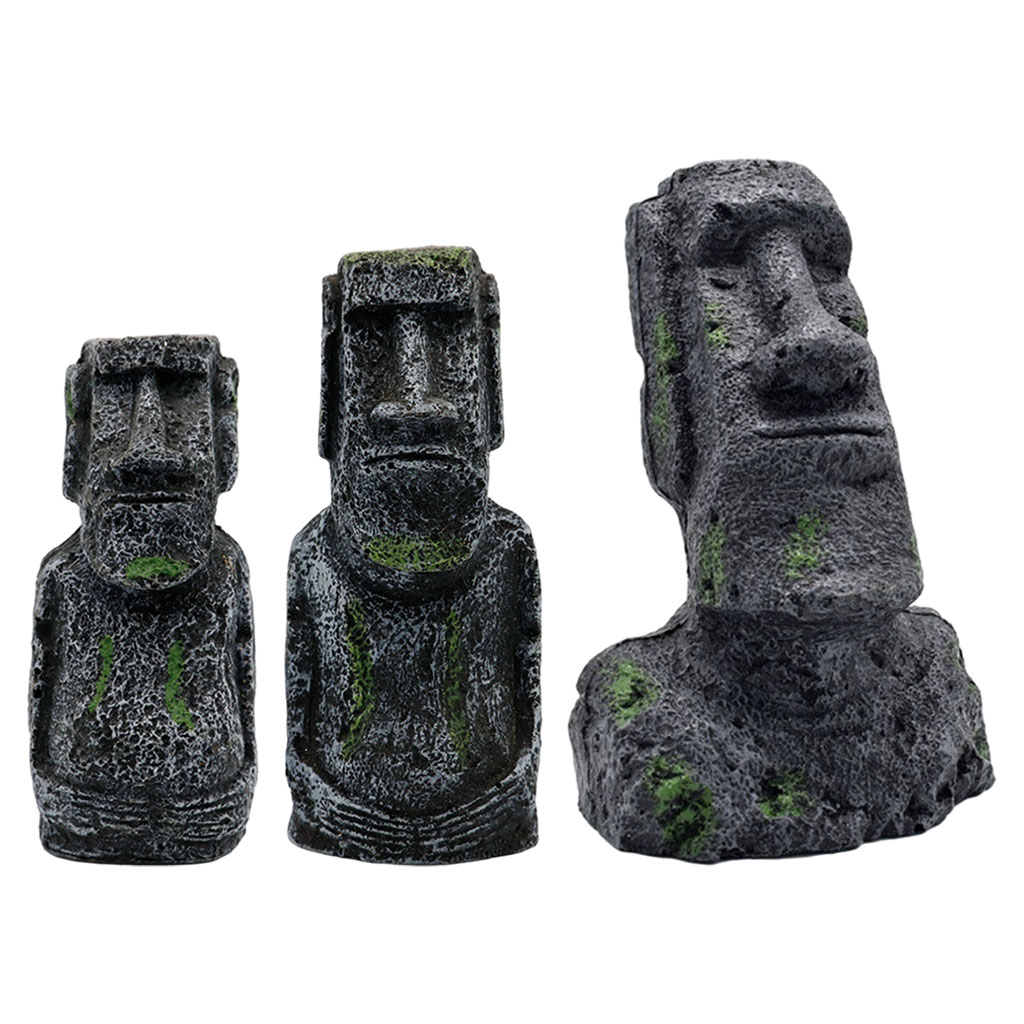 Aquarium Moai Statues Easter I - Aquarium Fish Pot ulasan dan harga
