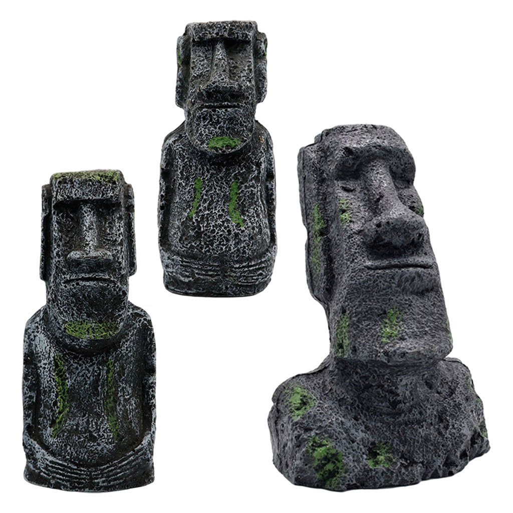 Aquarium Moai Statues Easter I - Aquarium Fish Pot ulasan dan harga