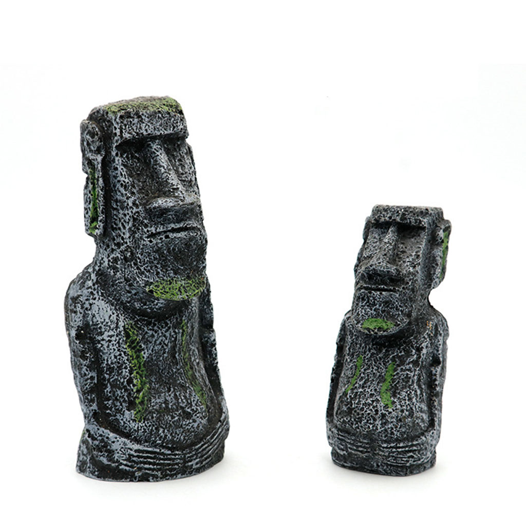 Aquarium Moai Statues Easter I - Aquarium Fish Pot ulasan dan harga