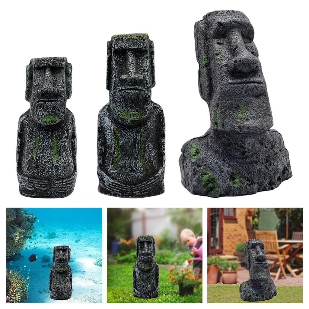 Aquarium Moai Statues Easter I - Aquarium Fish Pot ulasan dan harga