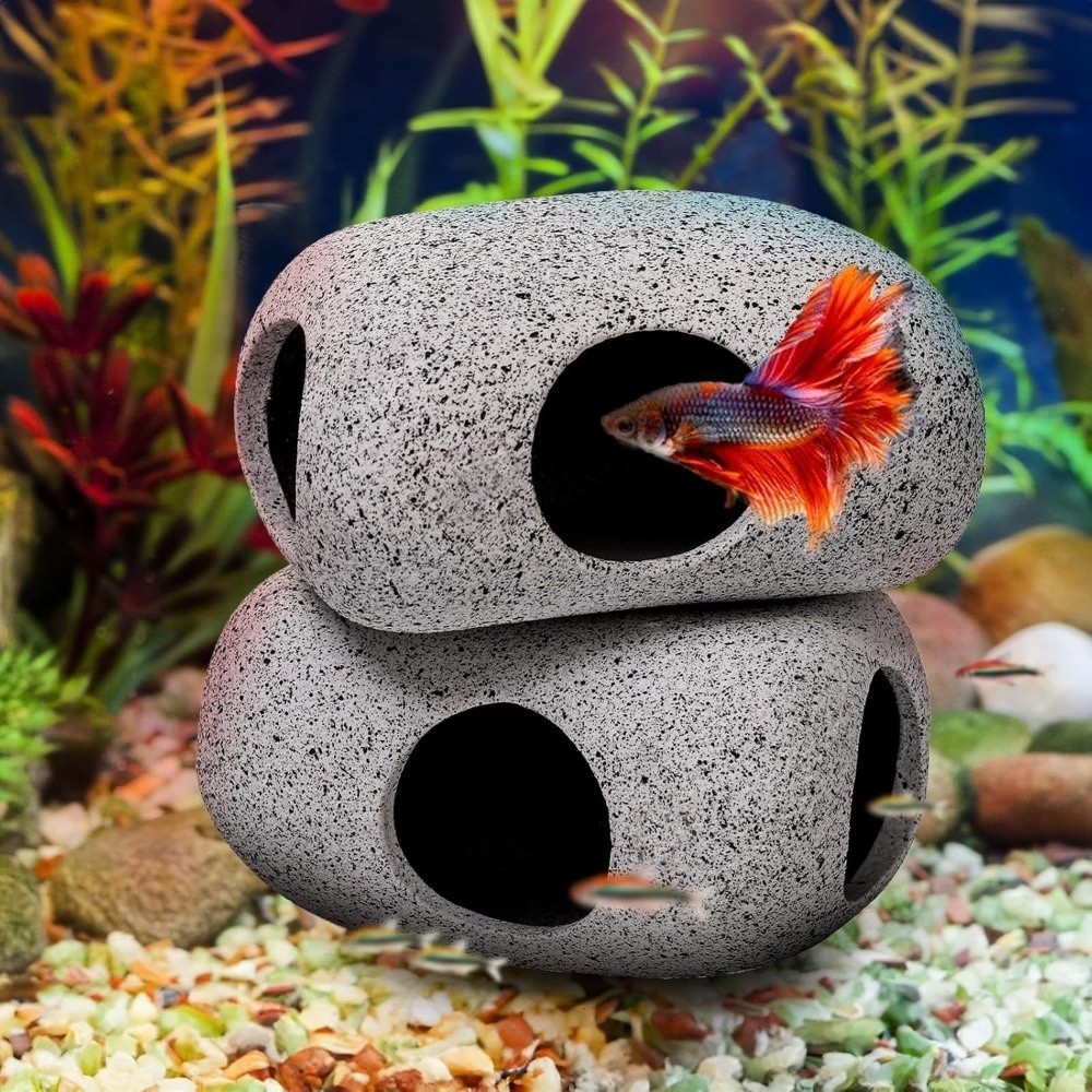 Purple Clay Aquarium Hideaway  - Aquarium Fish Hide ulasan dan harga