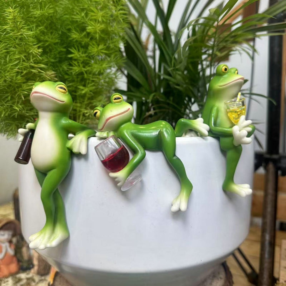 Hanging Flower Pot Edge Frog D - Aquarium Fish Pot ulasan dan harga