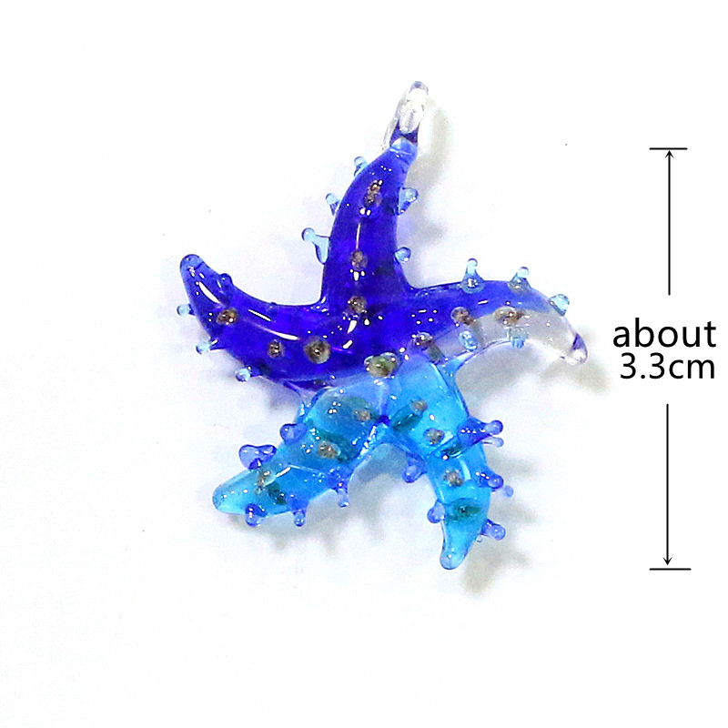Mini Glass Starfish Pendant Co - Aquarium Fish Colorful ulasan dan harga