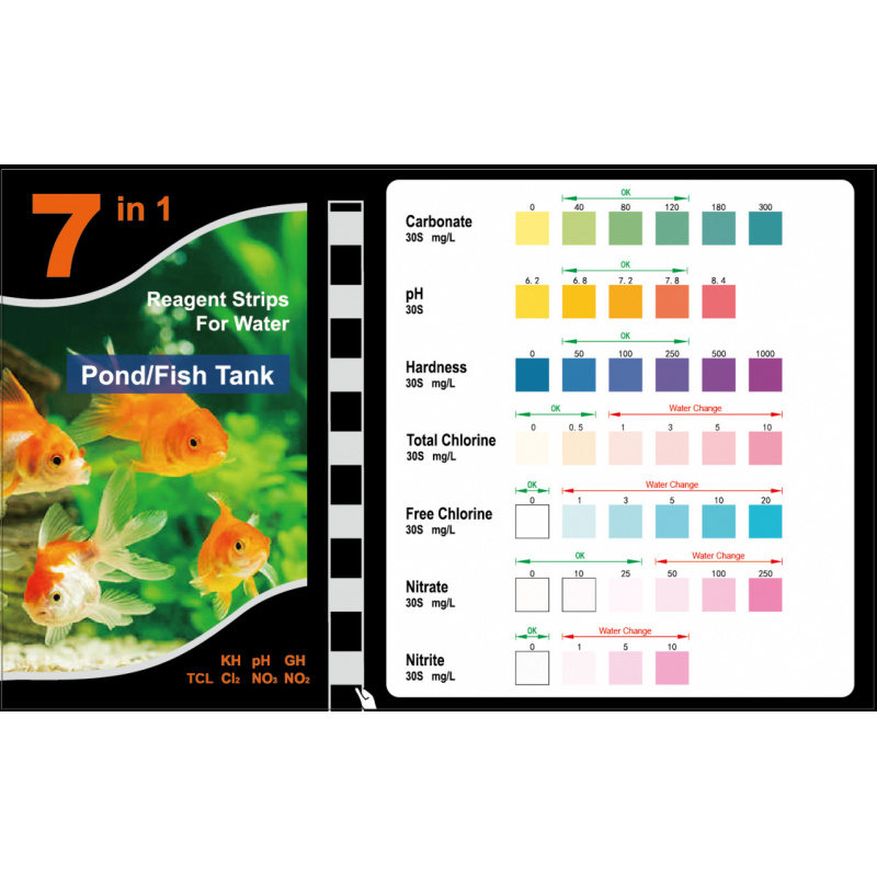 7-In-1 PH Test Strip, Aquarium - Aquarium Fish In Pond ulasan dan harga