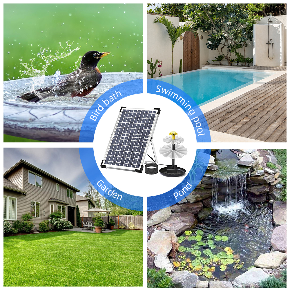 Solar Fountain Pump for Bird B - Aquarium Fish In Pond ulasan dan harga