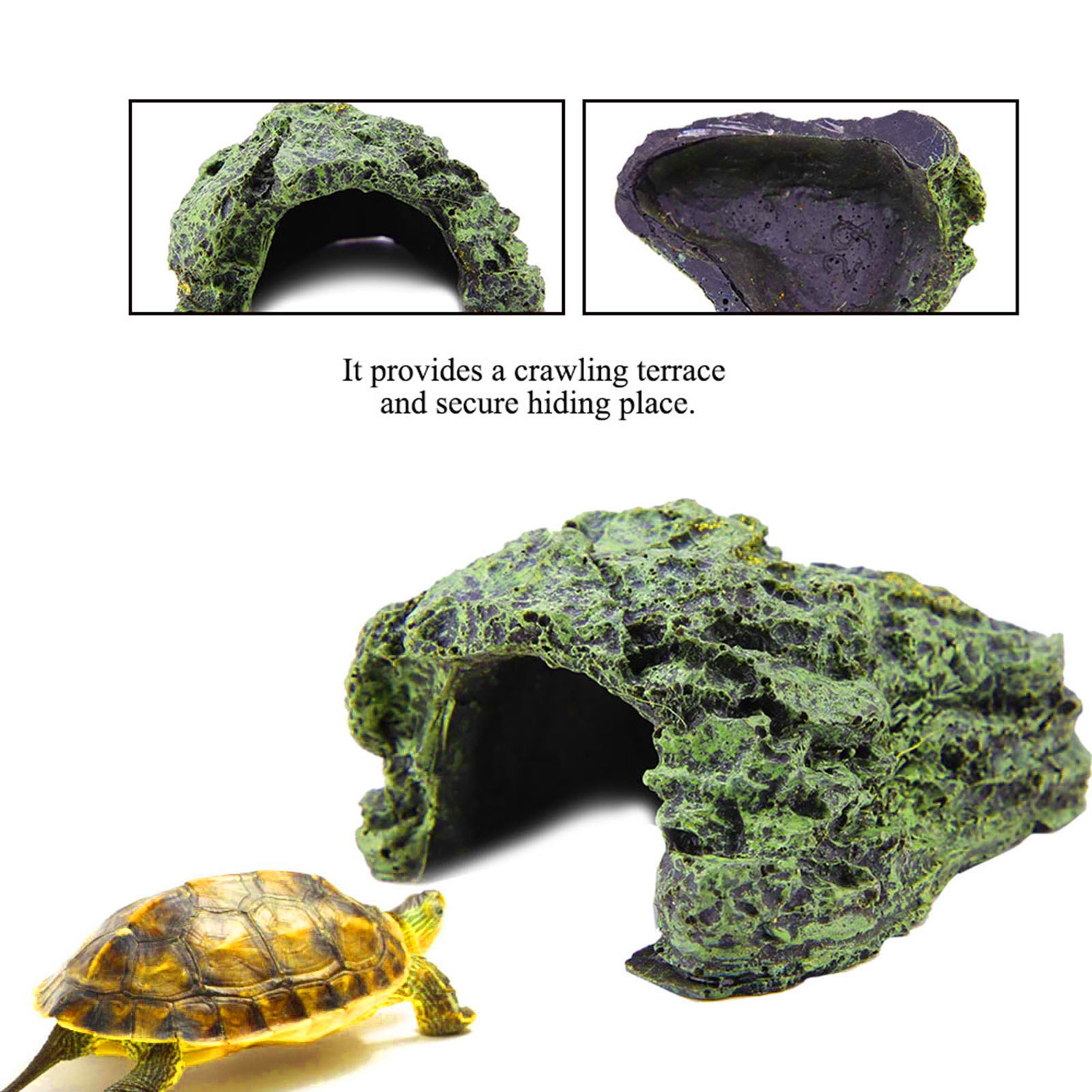 Reptile Hide Cave Turtle Baski - Aquarium Fish Hide ulasan dan harga