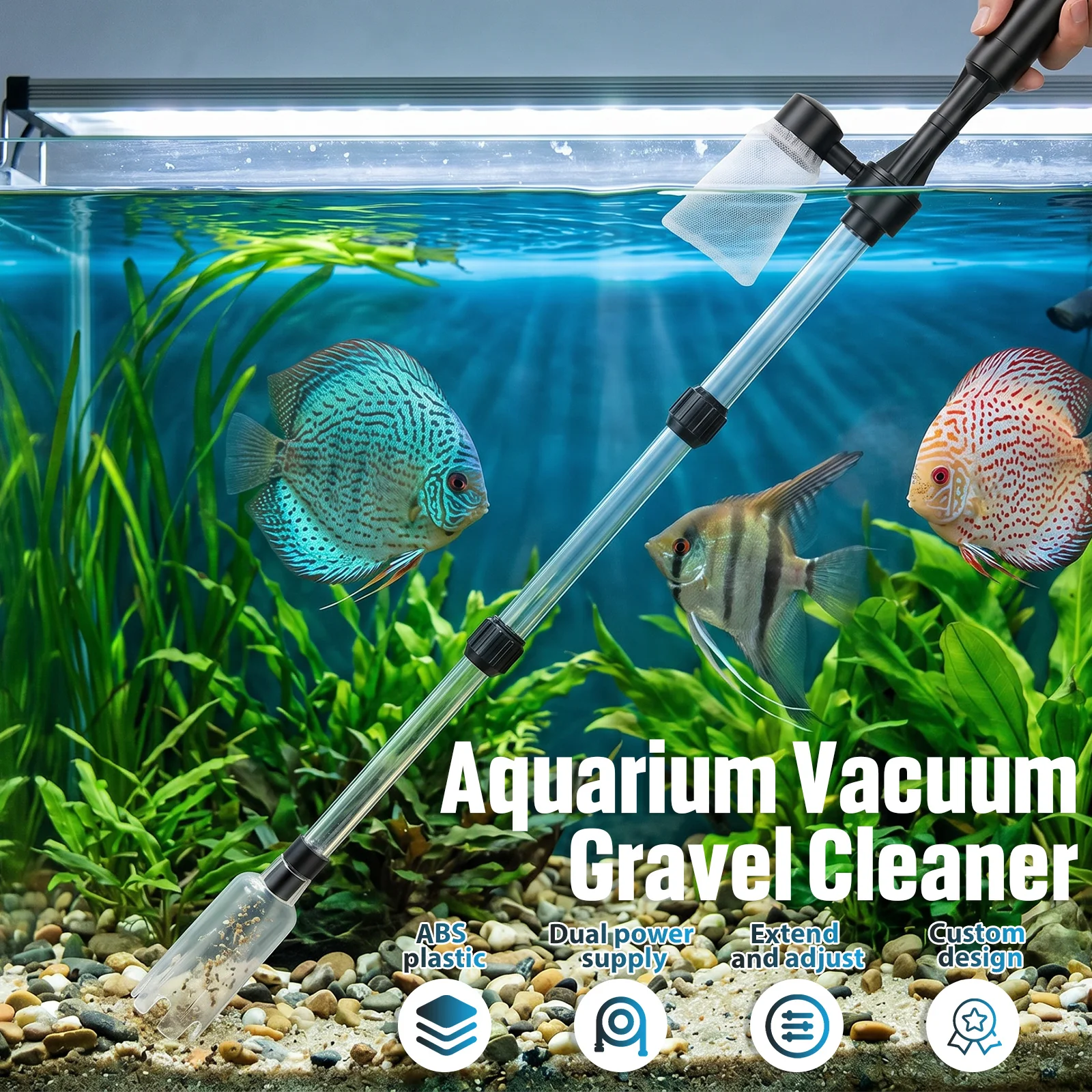 Aquarium Vacuum Gravel Cleaner - Aquarium Fish Waste Collector ulasan dan harga