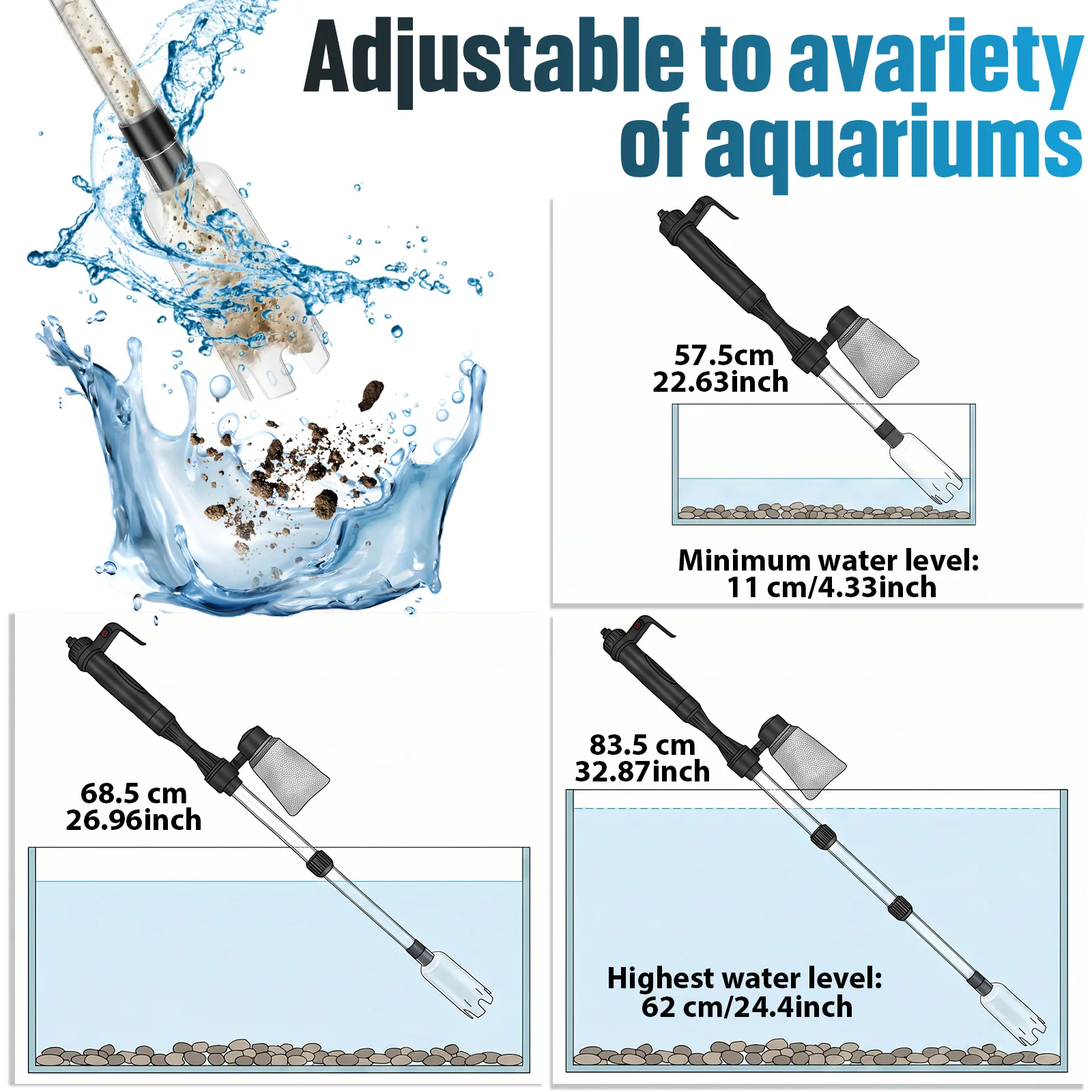 Aquarium Vacuum Gravel Cleaner - Aquarium Fish Waste Collector ulasan dan harga