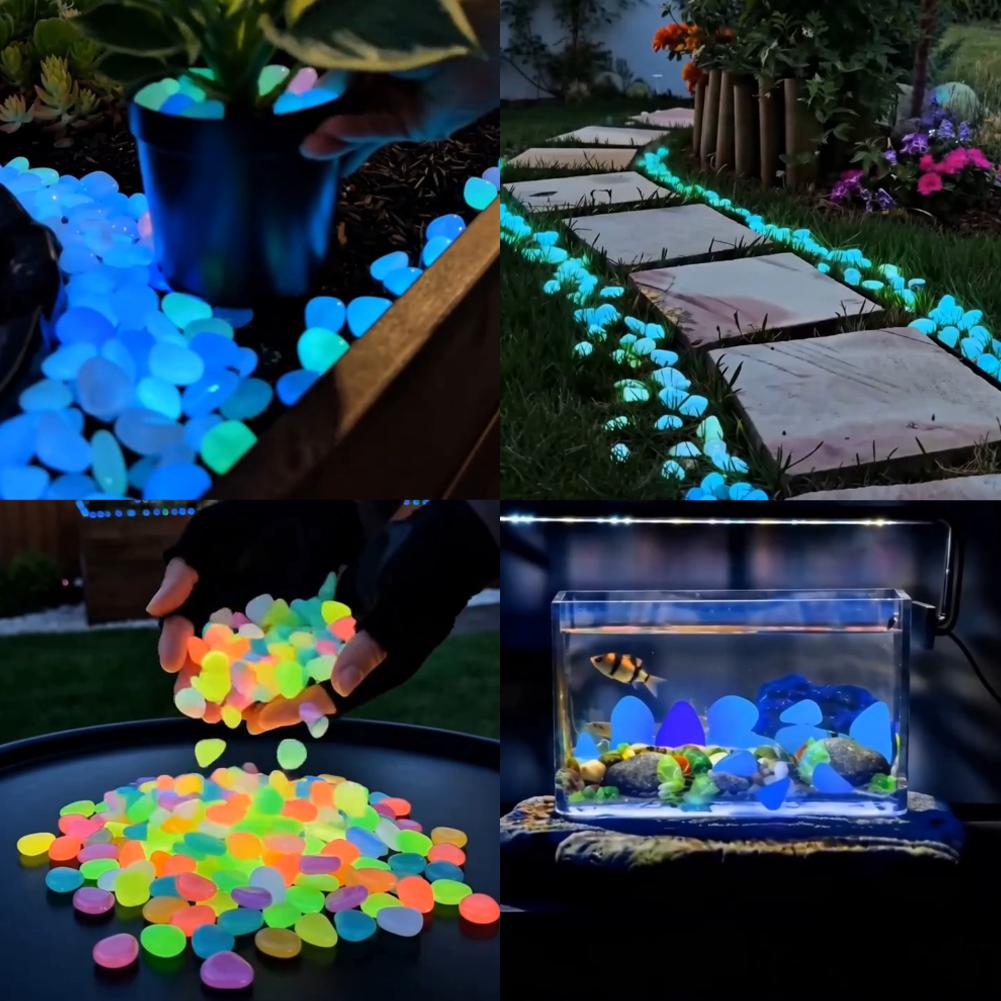 200/1000pcs Luminous Stones Gl - Fish Aquarium Home ulasan dan harga