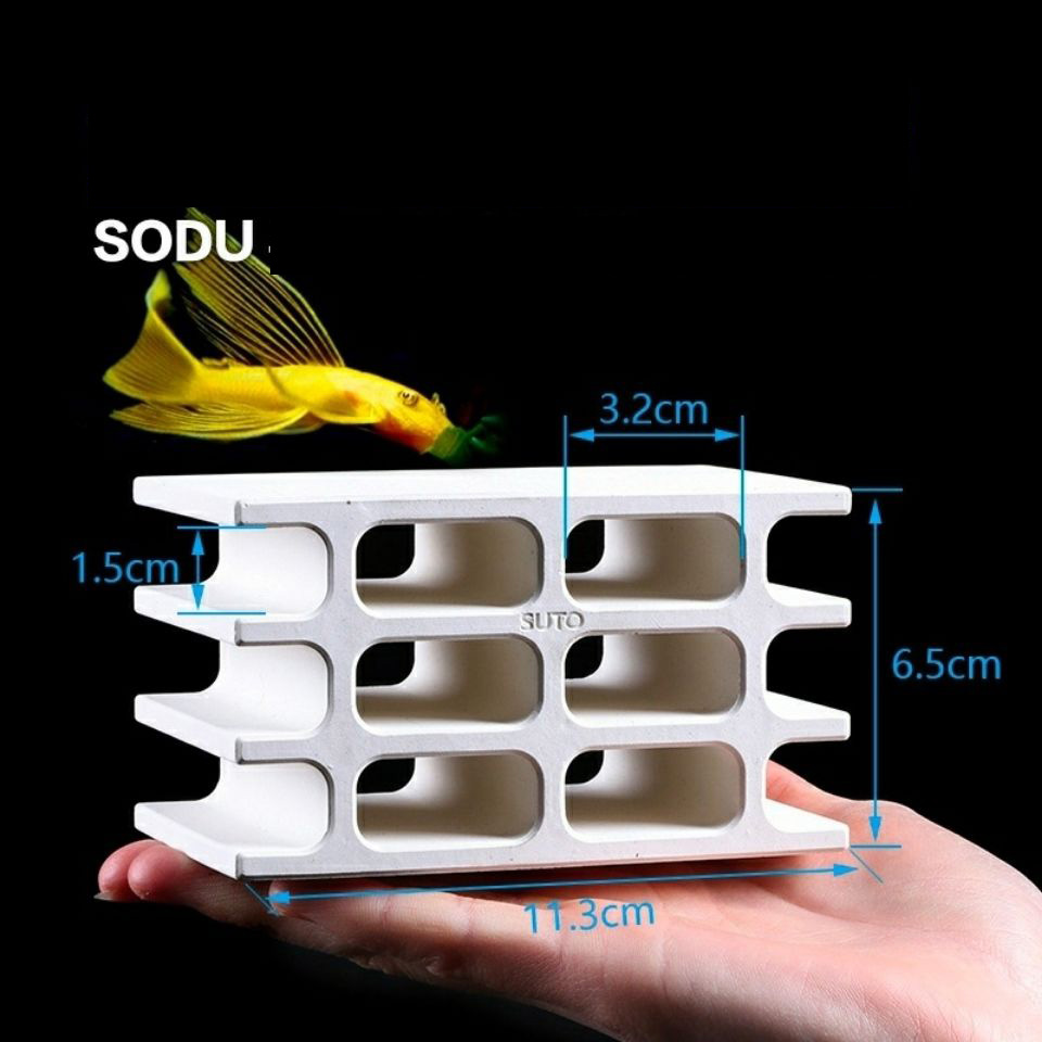 White Ceramics Tank Aquarium F - Aquarium Fish Hide ulasan dan harga