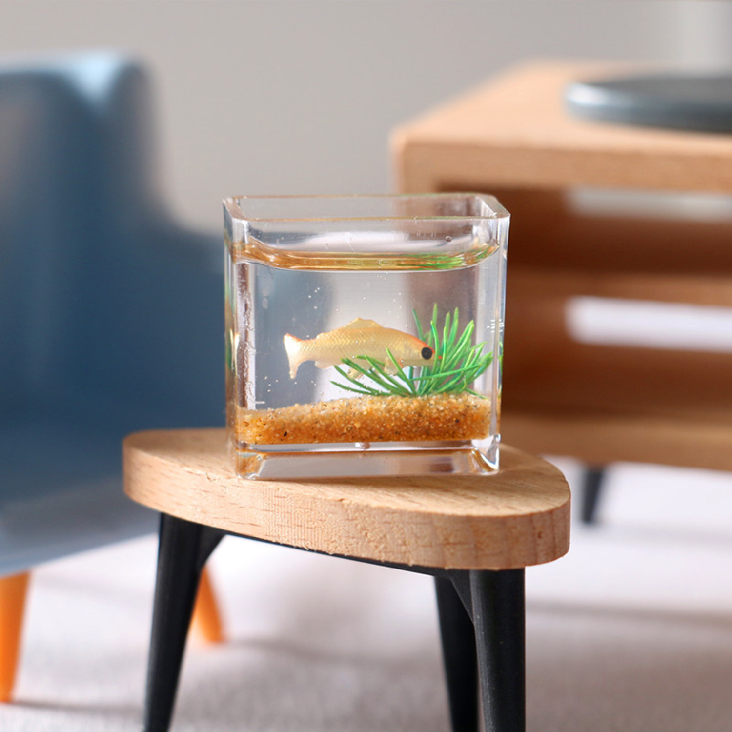 Dollhouse Miniature Glass Fish - Aquarium Fish Cichlid ulasan dan harga