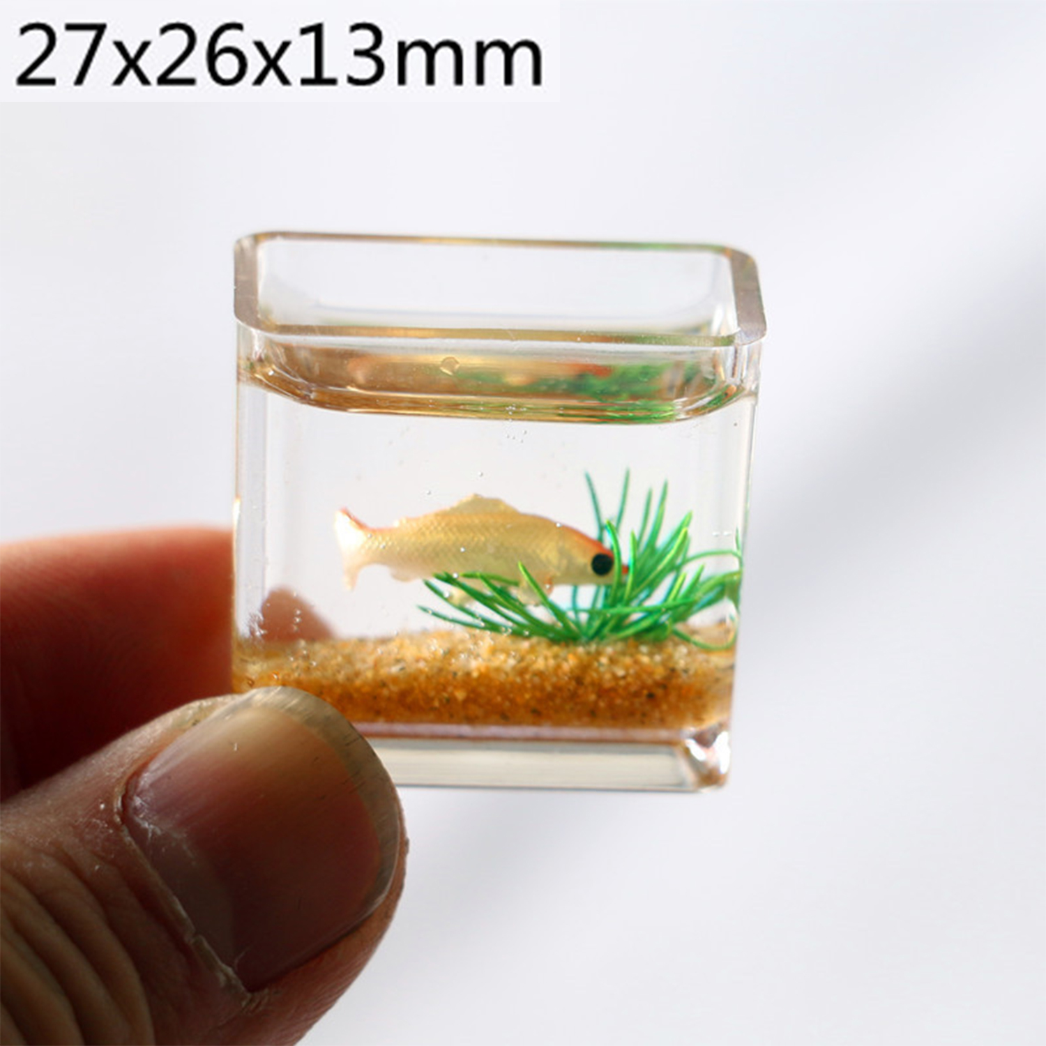 Dollhouse Miniature Glass Fish - Aquarium Fish Cichlid ulasan dan harga