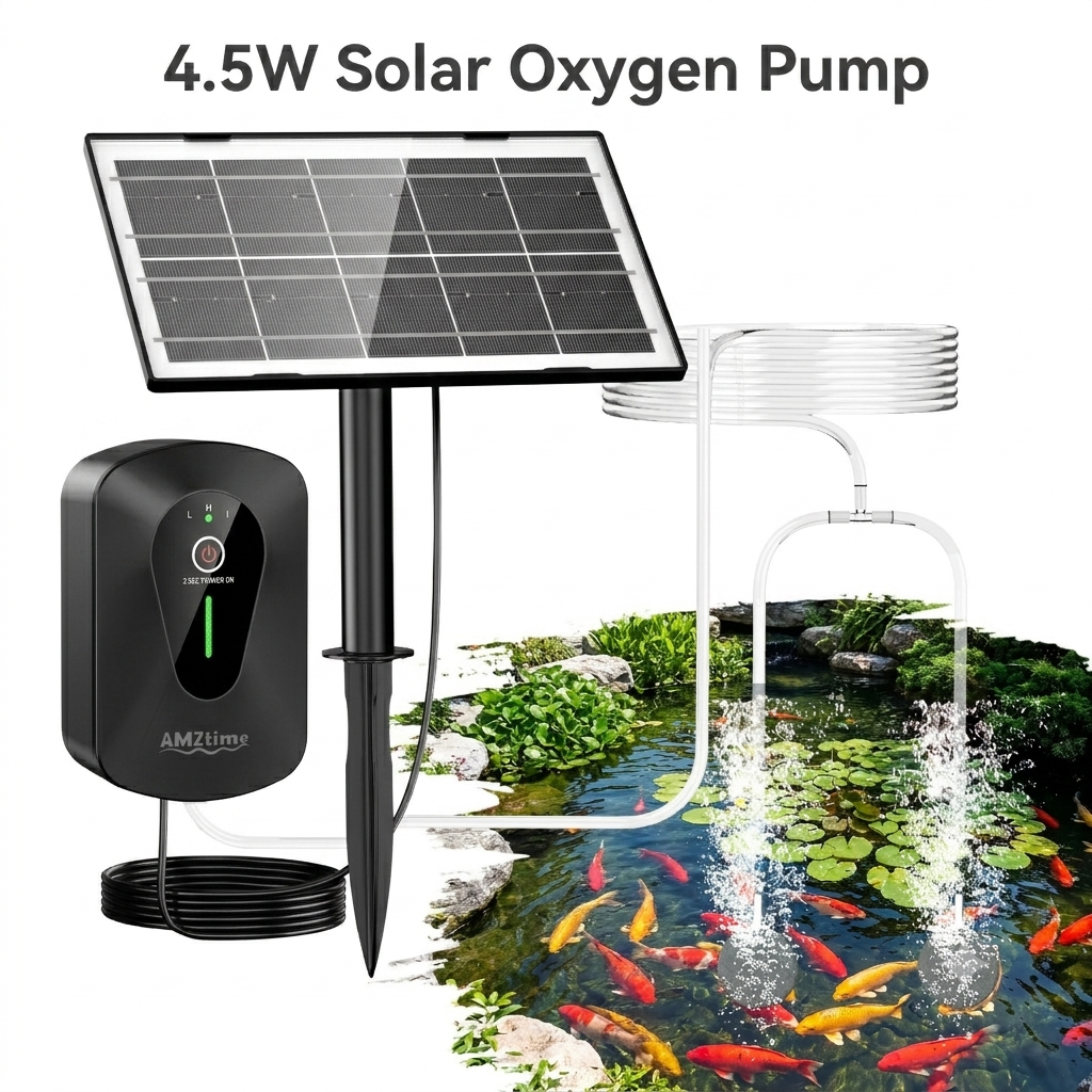 4.5W Solar Pond Aerator, Low N - Aquarium Fish In Pond ulasan dan harga