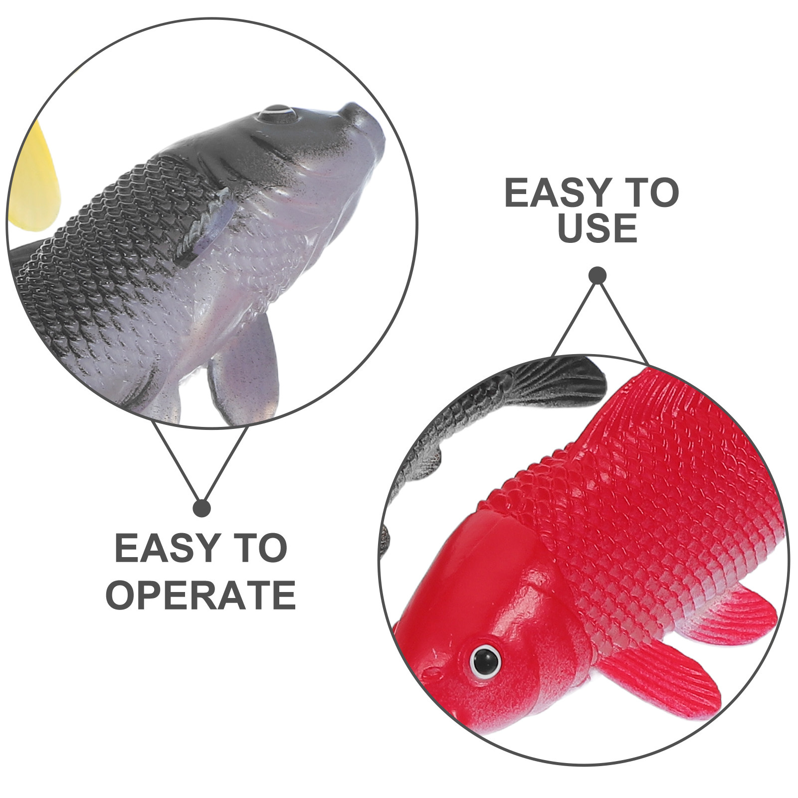 3pcs Fish Crafts Toys Realisti - Aquarium Fish In Pond ulasan dan harga