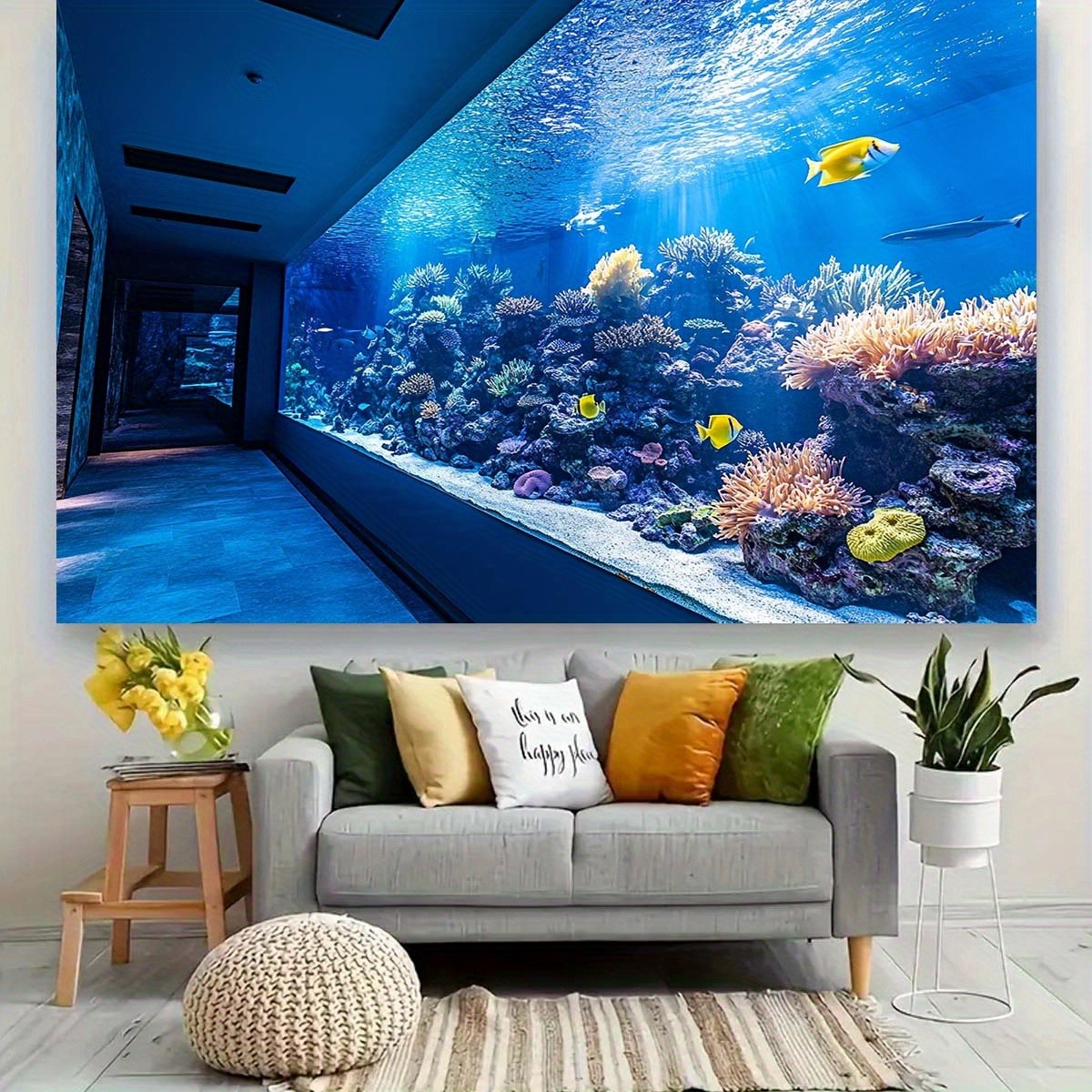 Vibrant Underwater Aquarium Ta - Fish Aquarium Home ulasan dan harga