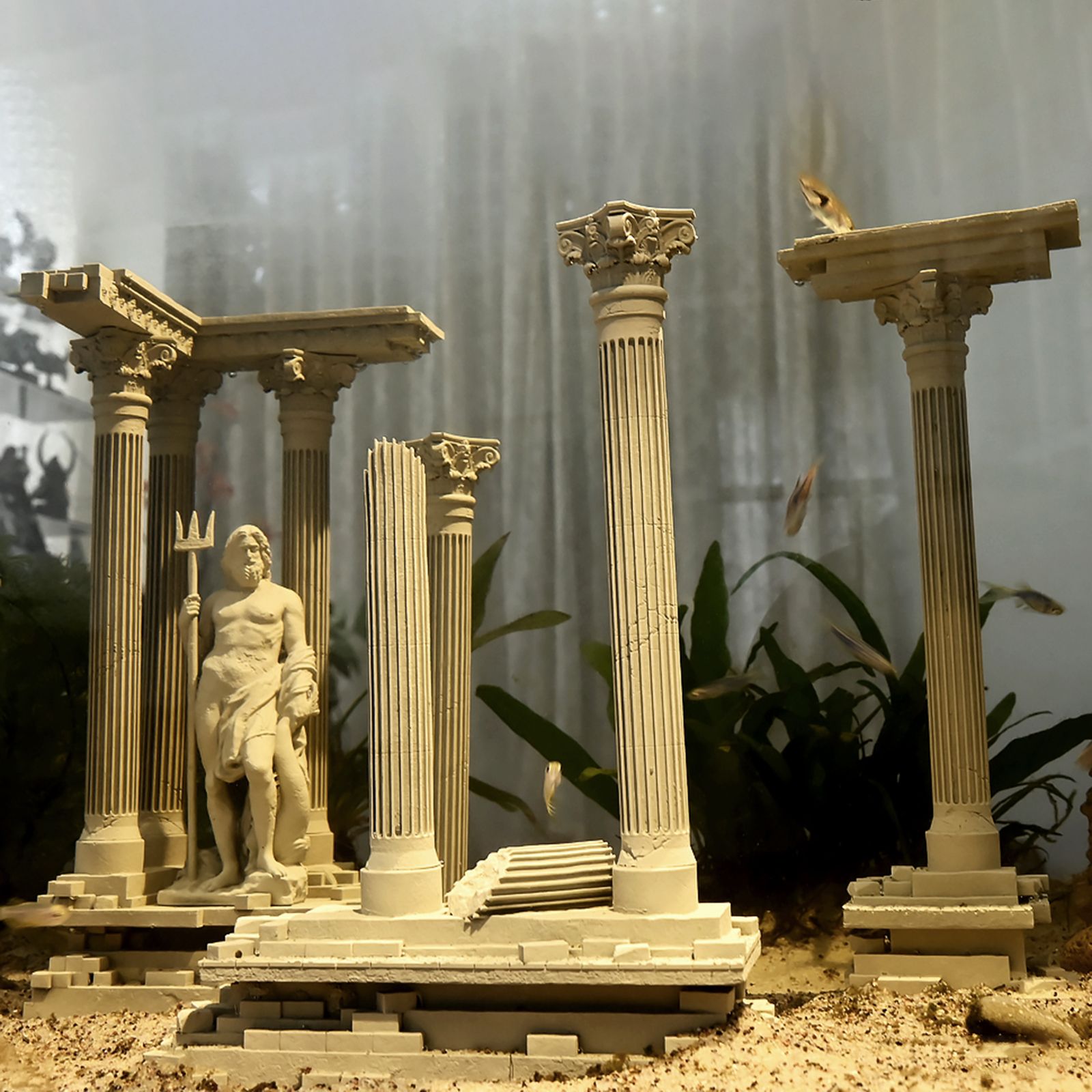 Roman Column Decoration Resin  - Aquarium Fish Cichlid ulasan dan harga