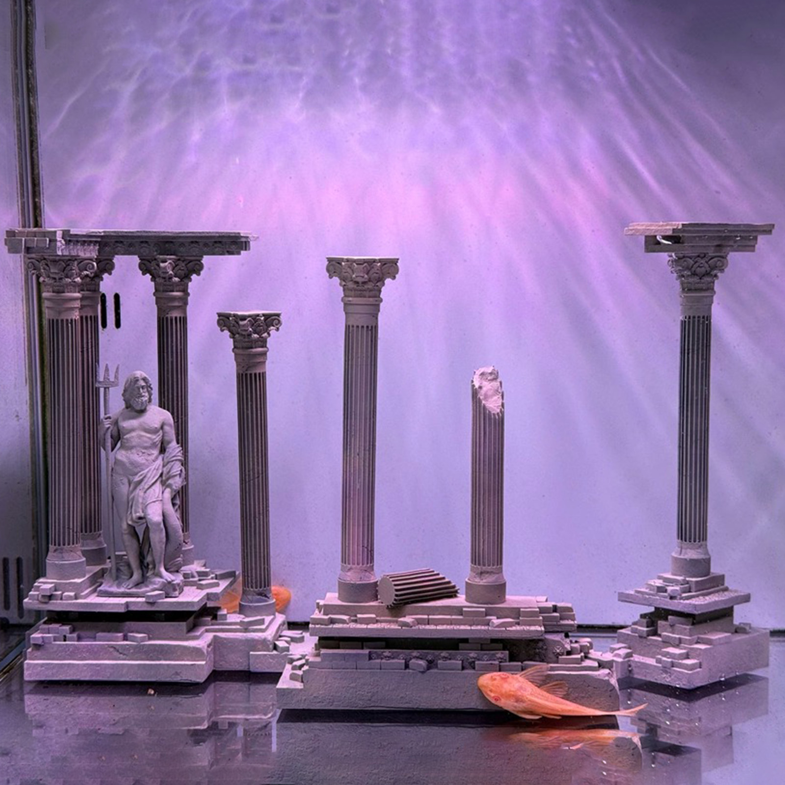 Roman Column Decoration Resin  - Aquarium Fish Cichlid ulasan dan harga
