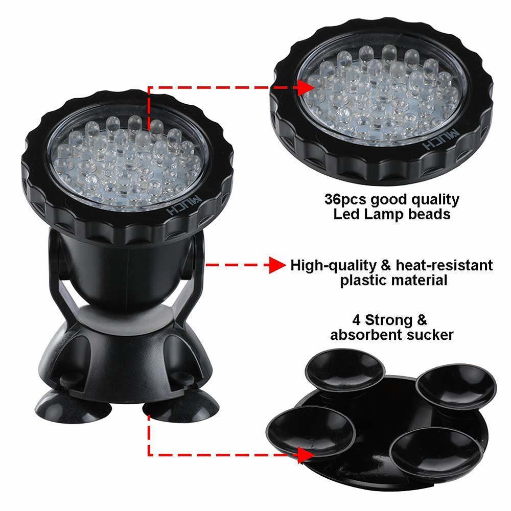 12V Submersible Pond Light Mul - Aquarium Fish Colorful ulasan dan harga