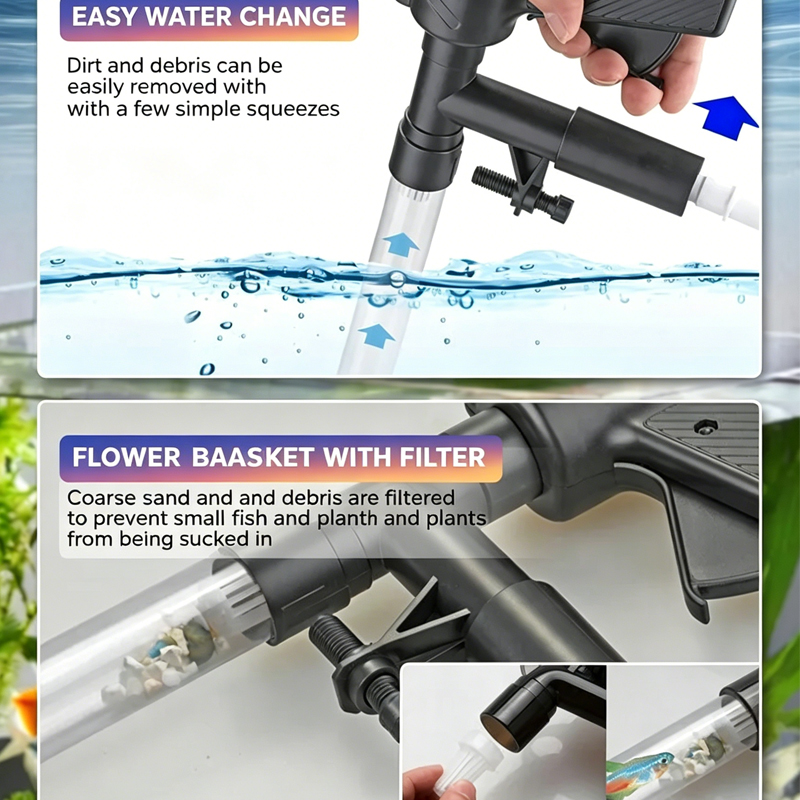 Aquarium Fish Tank Water Chang - Aquarium Fish Waste Collector ulasan dan harga