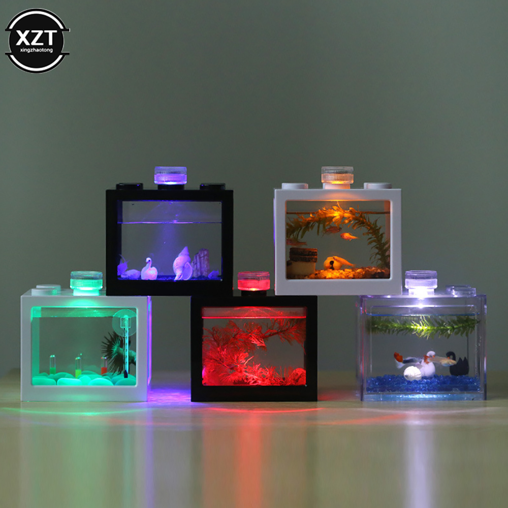 Micro Landscape Lamp LED Light - Aquarium Fish Colorful ulasan dan harga
