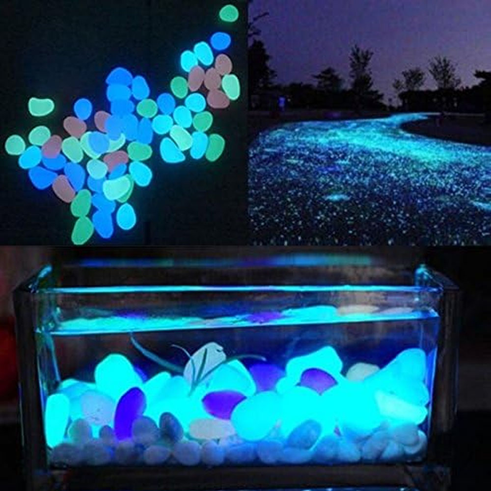 Fish Tank Rocks Glow Blue Pebb - Fish Aquarium Home ulasan dan harga
