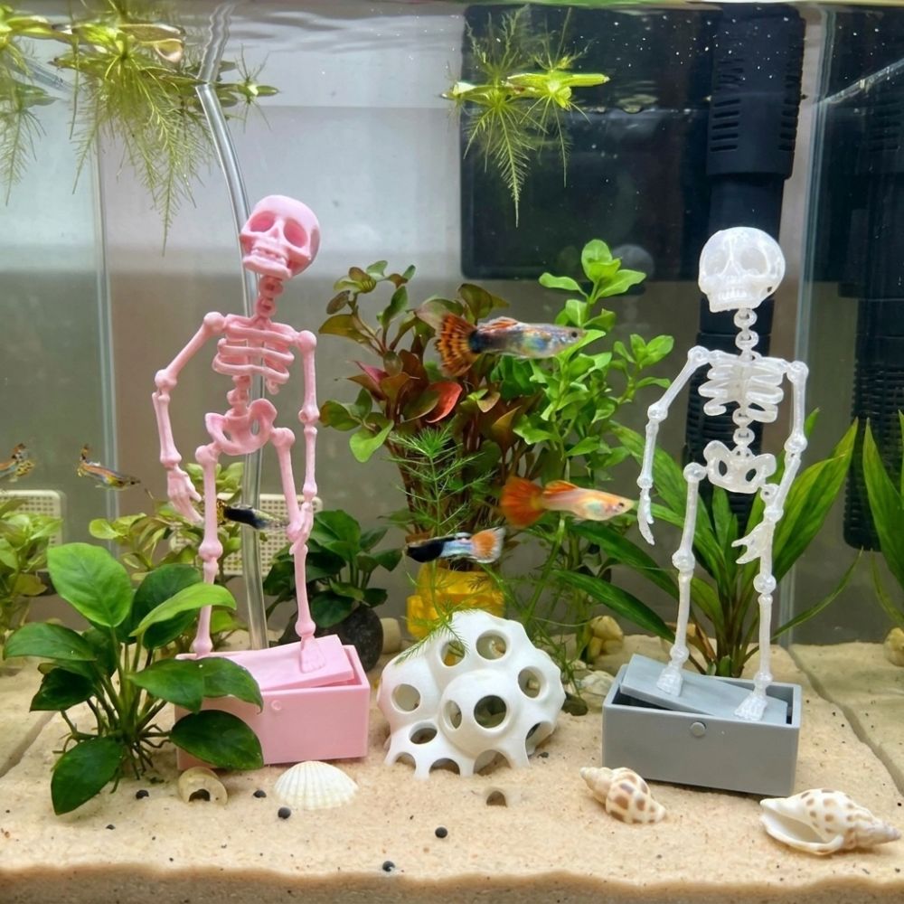 3D Printed Dancing Skeleton Aq - Aquarium Fish Diseases ulasan dan harga