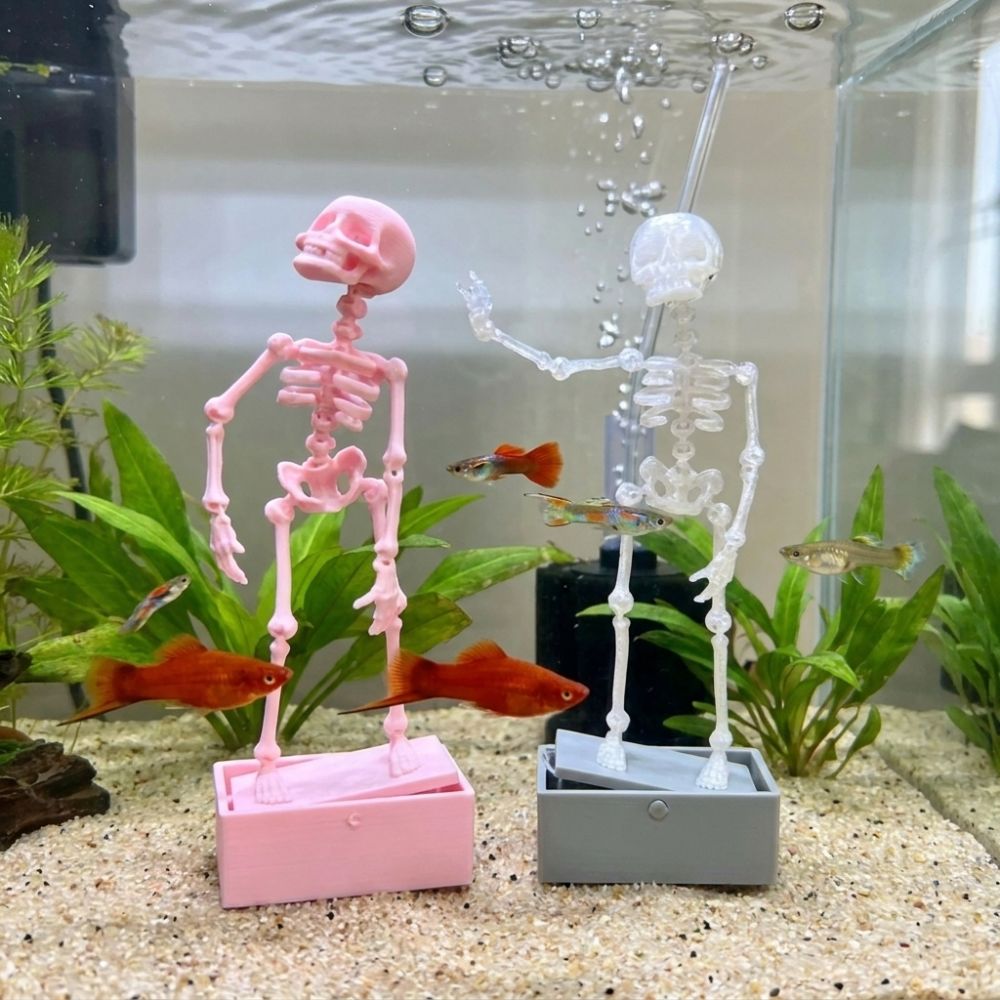 3D Printed Dancing Skeleton Aq - Aquarium Fish Diseases ulasan dan harga