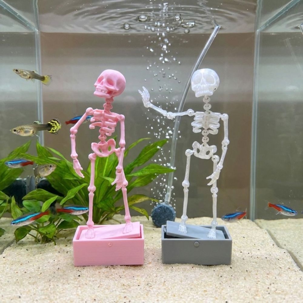 3D Printed Dancing Skeleton Aq - Aquarium Fish Diseases ulasan dan harga