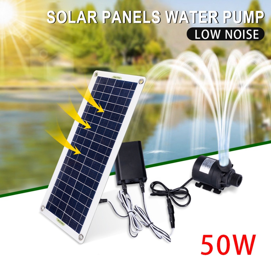 50W Solar Power Water Pump Set - Aquarium Fish In Pond ulasan dan harga