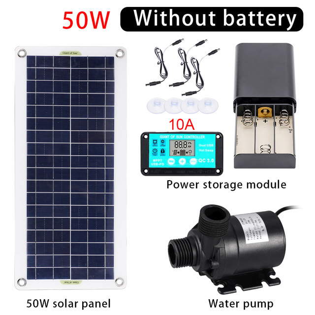 50W Solar Power Water Pump Set - Aquarium Fish In Pond ulasan dan harga