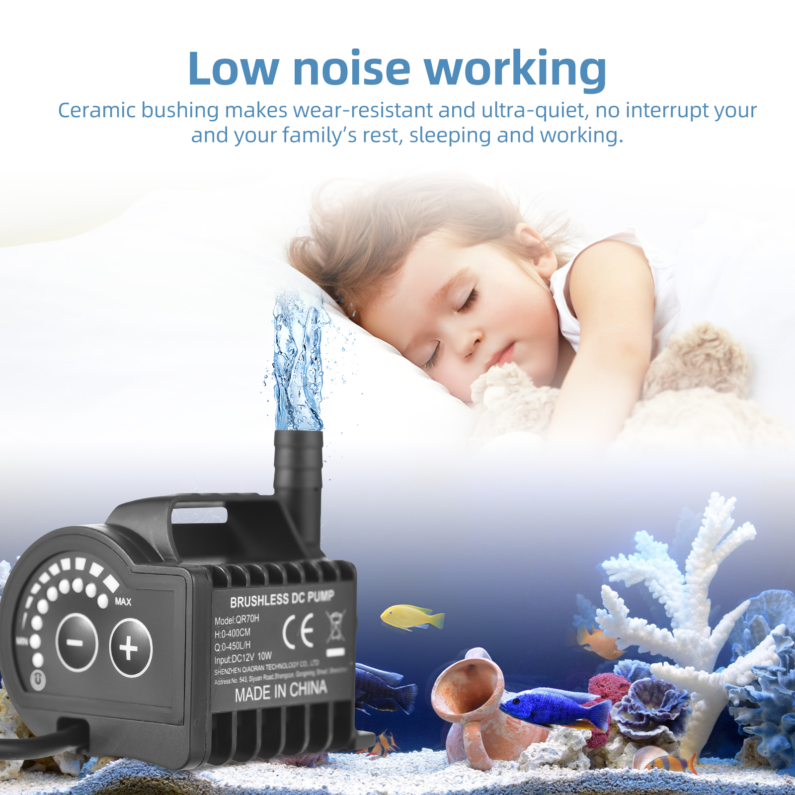 Submersible 12V Water Pump 8 L - Aquarium Fish In Pond ulasan dan harga