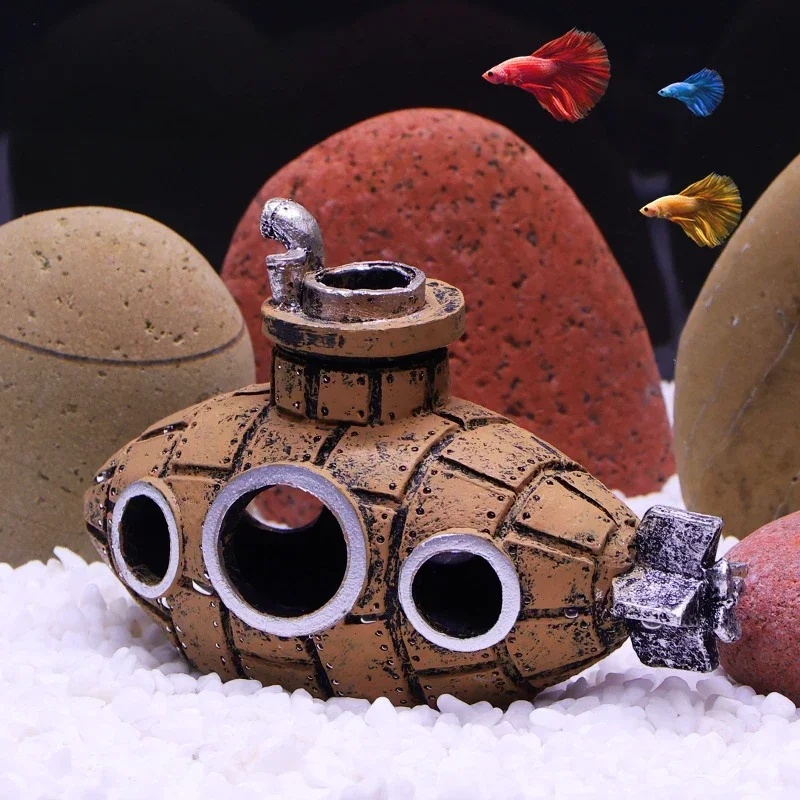 Resin Submarine Ornaments Aqua - Aquarium Fish Cichlid ulasan dan harga