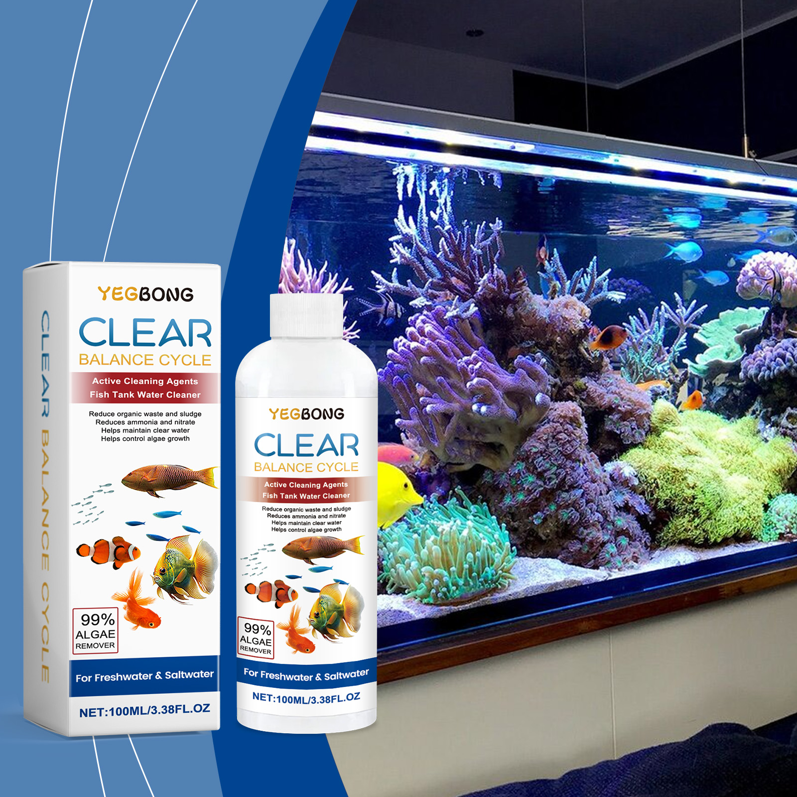 Algae Remover for Fish Tanks,  - Aquarium Fish Waste Collector ulasan dan harga